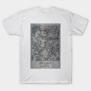 Kuala Lumpur, Malaysia, city map T-Shirt